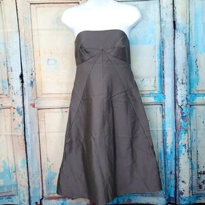 J. Crew Silk Blend Strapless Dress